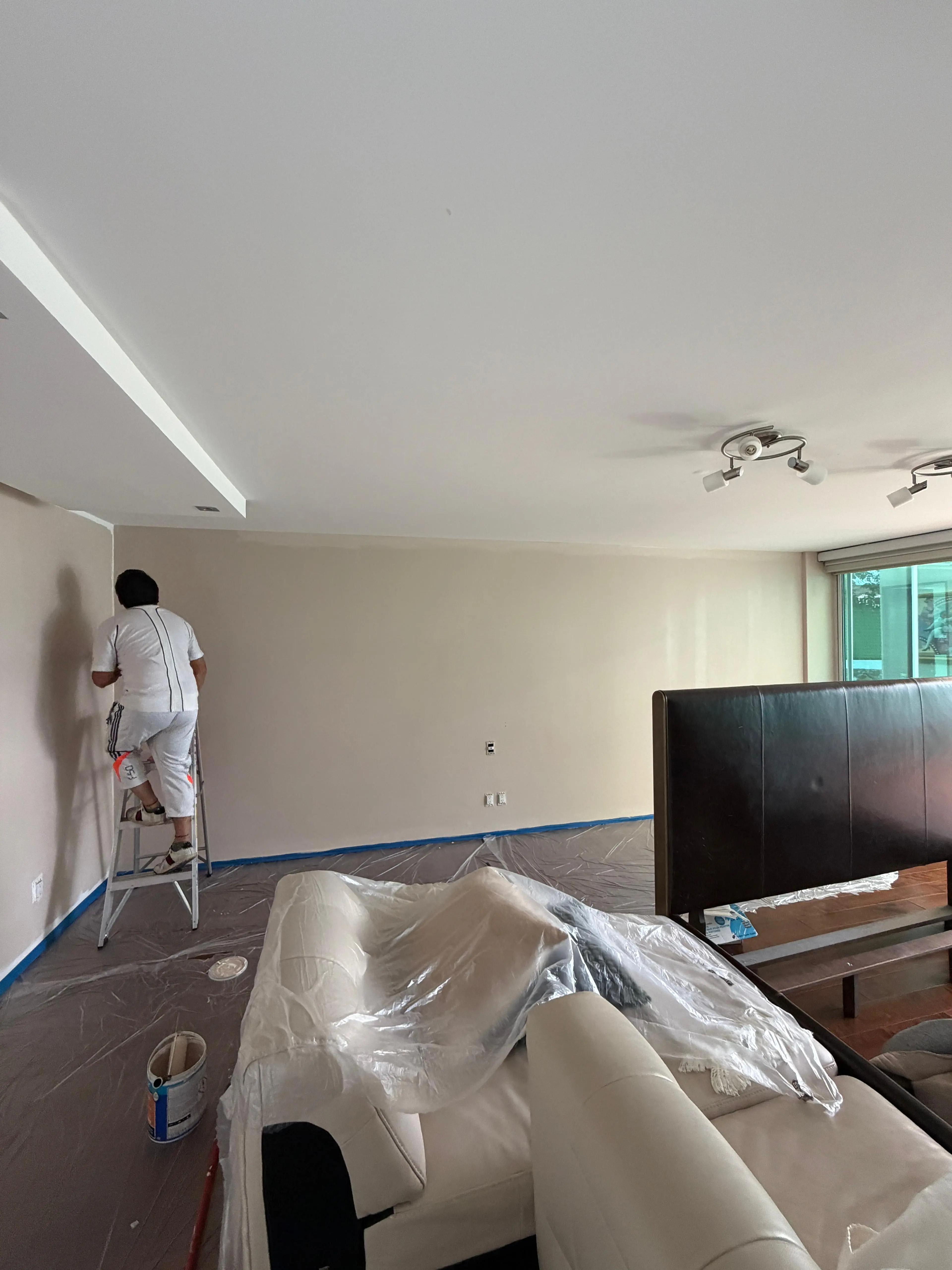 Commercial flooring and structural renovation setup