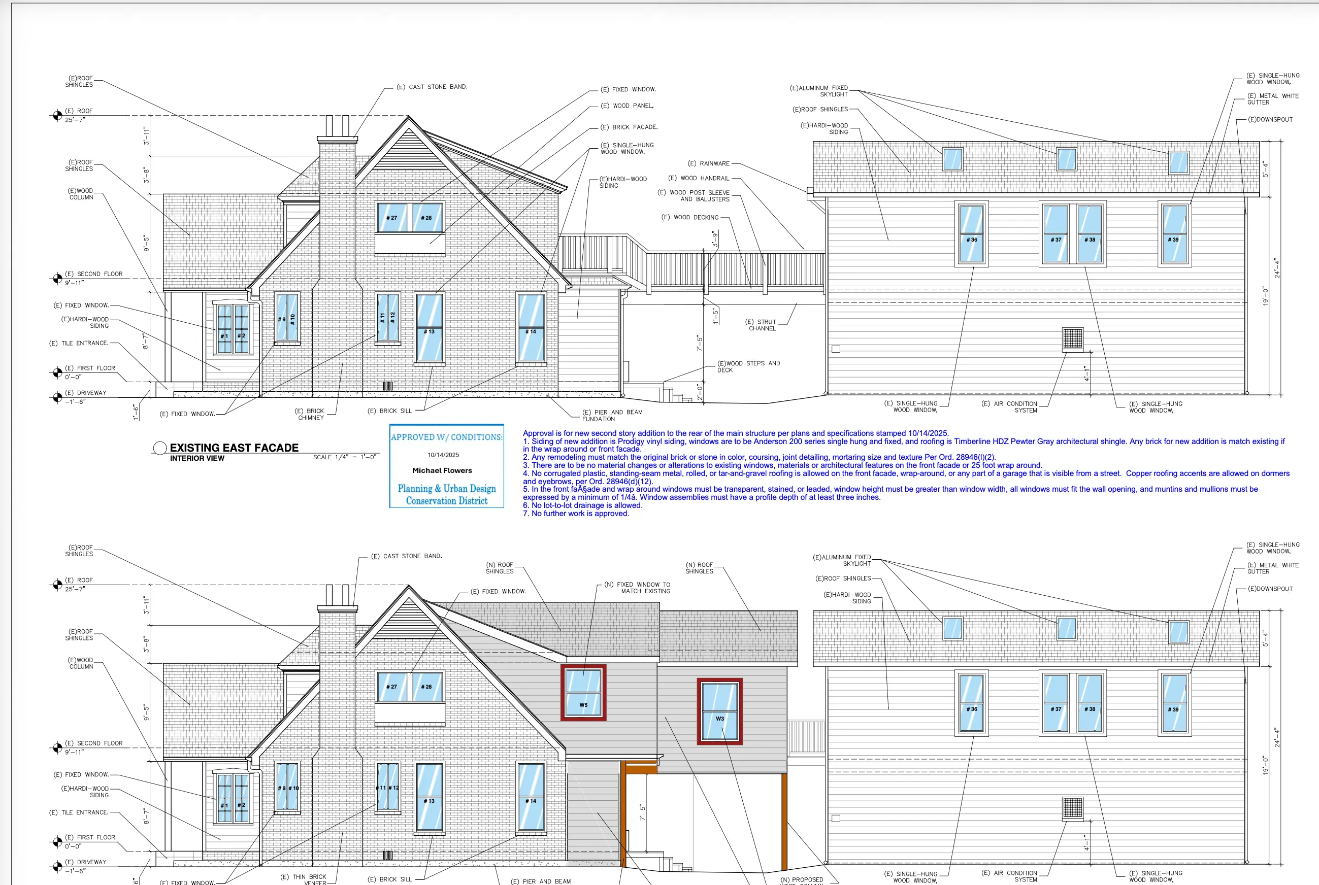 Architectural design blueprints and MEP plans for city approval in Dallas