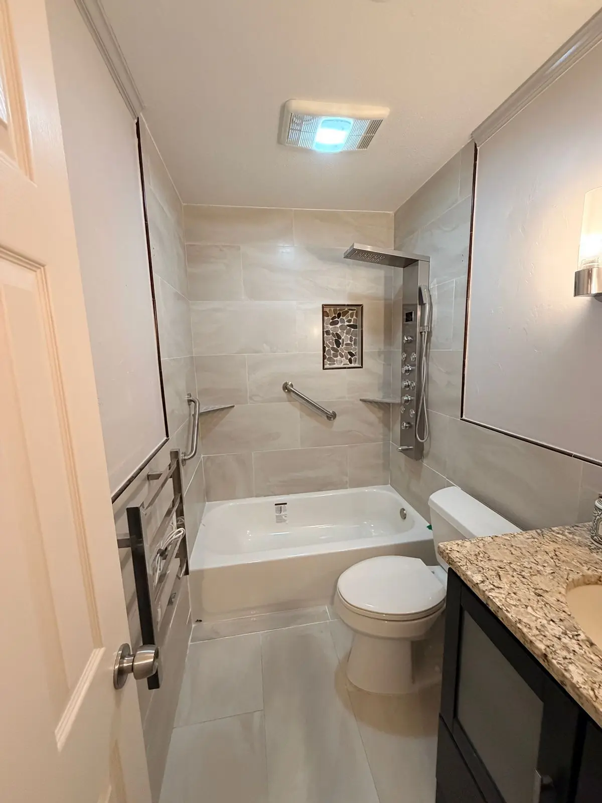 Luxury bathroom renovation with walk-in shower Dallas TX