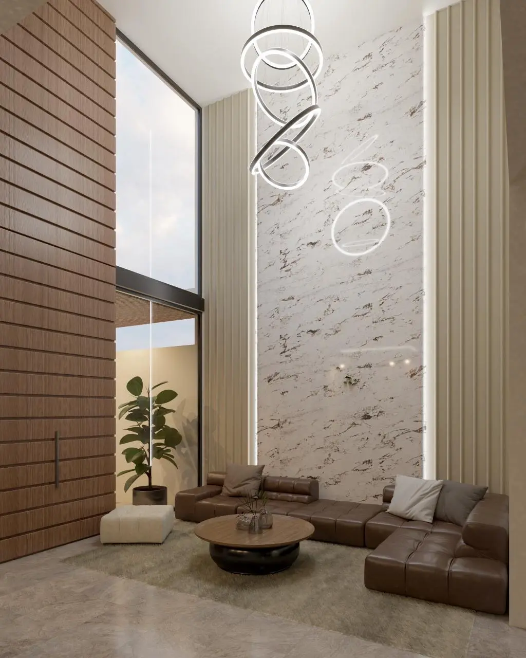 Full home remodeling open-plan living space in Dallas TX